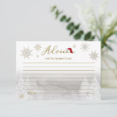 サンタベビークリスマスベビーシャワーアドバイスカード 招待状 (スタンド正面)