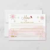 サンタベビークリスマスベビーシャワーアドバイスカード 招待状 (正面)