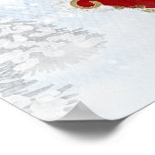 サンタベビークリスマスベビーシャワーウェルカムサイン ポスター (角)