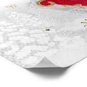 サンタベビークリスマスベビーシャワーウェルカムサイン ポスター (角)