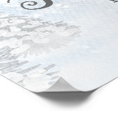 サンタベビークリスマスベビーシャワーウェルカムサイン ポスター (角)