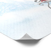 サンタベビークリスマスベビーシャワーウェルカムサイン ポスター (角)