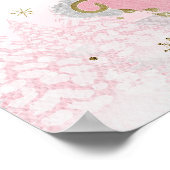 サンタベビークリスマスベビーシャワーウェルカムサイン ポスター (角)