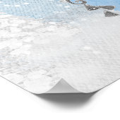 サンタベビークリスマスベビーシャワーウェルカムサイン ポスター (角)