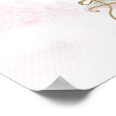 サンタベビークリスマスベビーシャワーウェルカムサイン ポスター (角)