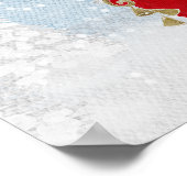 サンタベビークリスマスベビーシャワーウェルカムサイン ポスター (角)