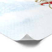 サンタベビークリスマスベビーシャワーウェルカムサイン ポスター (角)