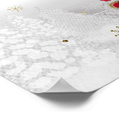 サンタベビークリスマスベビーシャワーウェルカムサイン ポスター (角)