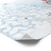 サンタベビークリスマスベビーシャワーウェルカムサイン ポスター (角)