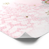 サンタベビークリスマスベビーシャワーウェルカムサイン ポスター (角)