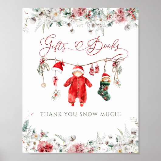 サンタベビークリスマスベビーシャワーギフトブック ポスター (正面)