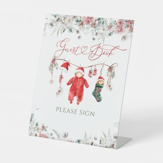 サンタベビークリスマスベビーシャワーゲストハウス 台座サイン (正面)