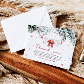 サンタベビークリスマスベビーシャワーサンキューカード サンキューカード