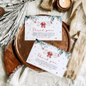 サンタベビークリスマスベビーシャワーサンキューカード サンキューカード