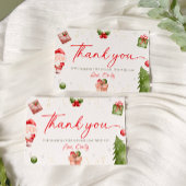 サンタベビークリスマスベビーシャワーサンキューカード 招待状