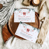 サンタベビークリスマスベビーシャワーサンキューカード 招待状