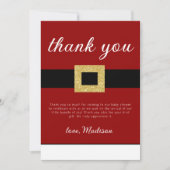 サンタベビークリスマスベビーシャワーサンキューカード 招待状 (正面)