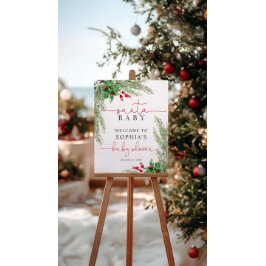 サンタベビークリスマスベビーシャワータペストリー タペストリー