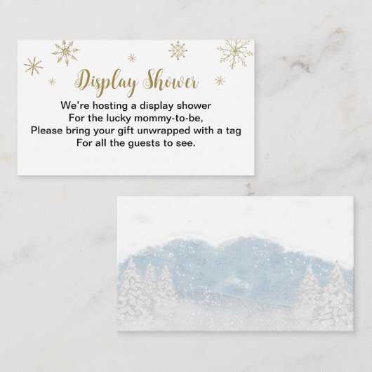 サンタベビークリスマスベビーシャワーディスプレイシャワー エンクロージャーカード (正面/裏面)