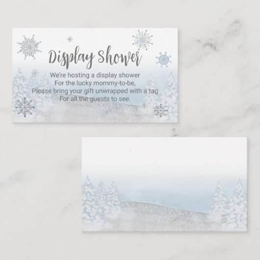 サンタベビークリスマスベビーシャワーディスプレイシャワー エンクロージャーカード (正面/裏面)