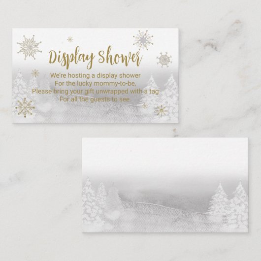 サンタベビークリスマスベビーシャワーディスプレイシャワー エンクロージャーカード (正面/裏面)