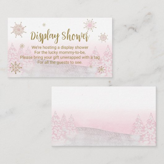 サンタベビークリスマスベビーシャワーディスプレイシャワーE エンクロージャーカード (正面/裏面)