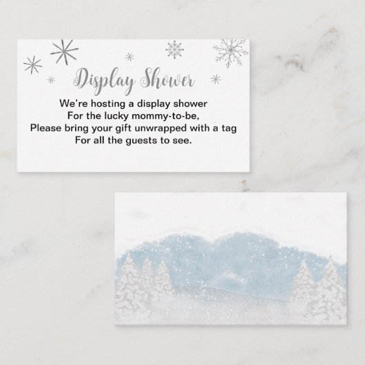 サンタベビークリスマスベビーシャワーディスプレイシャワーEn エンクロージャーカード (正面/裏面)