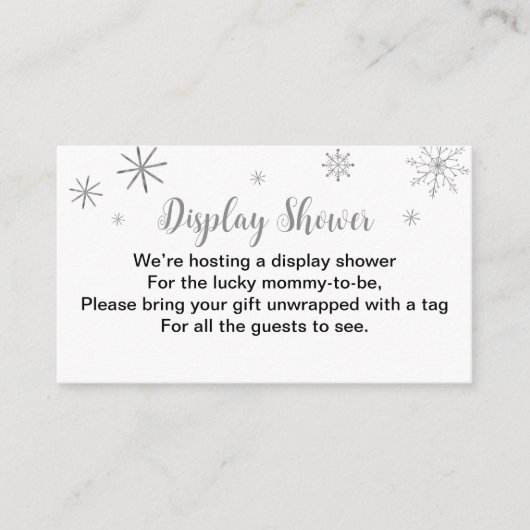 サンタベビークリスマスベビーシャワーディスプレイシャワーEn エンクロージャーカード (正面)