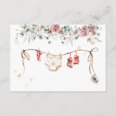 サンタベビークリスマスベビーシャワーニュートラルおむつ エンクロージャーカード (裏面)