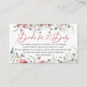 サンタベビークリスマスベビーシャワーニュートラルブックス エンクロージャーカード (正面)