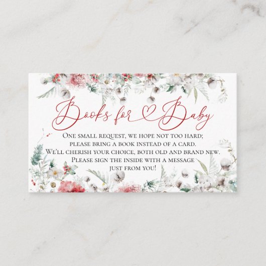 サンタベビークリスマスベビーシャワーニュートラルブックス エンクロージャーカード (正面)