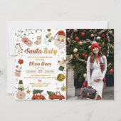 サンタベビークリスマスベビーシャワーパーティー 招待状 (正面)