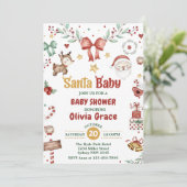 サンタベビークリスマスベビーシャワーパーティー 招待状 (スタンド正面)