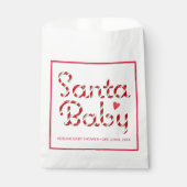 サンタベビークリスマスベビーシャワーフェイバーバッグ フェイバーバッグ (正面)