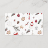 サンタベビークリスマスベビーシャワーブックベビー エンクロージャーカード (裏面)