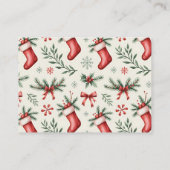 サンタベビークリスマスベビーシャワーブックベビー エンクロージャーカード (裏面)