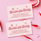 サンタベビークリスマスベビーシャワーブックリクエスト エンクロージャーカード