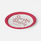 サンタベビークリスマスベビーシャワープレート ペーパープレート (アングル)