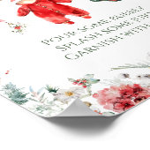 サンタベビークリスマスベビーシャワーマムオーサバー ポスター (角)