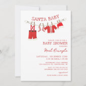 サンタベビークリスマスベビーシャワー招待状 招待状 (正面)