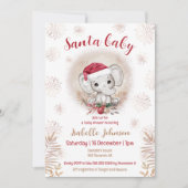 サンタベビークリスマスベビーシャワー招待状 招待状 (正面)