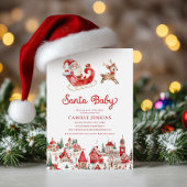 サンタベビークリスマスベビーシャワー招待状 招待状