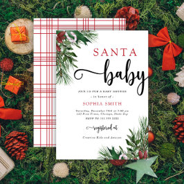 サンタベビークリスマスベビーシャワー招待状 招待状