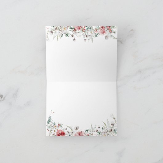 サンタベビークリスマスベビーシャワー男女兼用 サンキューカード (内部)