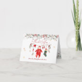 サンタベビークリスマスベビーシャワー男女兼用 サンキューカード (正面)