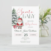 サンタベビークリスマスベビーシャワー男女兼用 招待状 (スタンド正面)