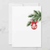 サンタベビークリスマスベビーシャワー男女兼用 招待状 (裏面)