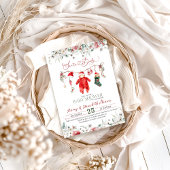 サンタベビークリスマスベビーシャワー男女兼用 招待状