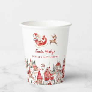 サンタベビークリスマスベビーシャワー紙カップ 紙コップ
