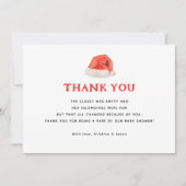 サンタベビークリスマスベビーシャワー サンキューカード (正面)